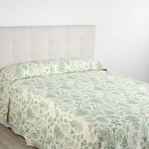 Engelsk blomstret sengetæppe