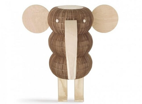 Gulvlampe formet som en elefant