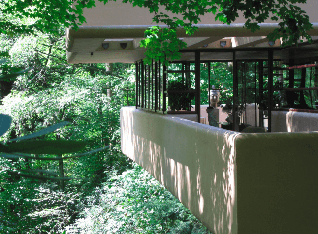 Balkon på Fallingwater