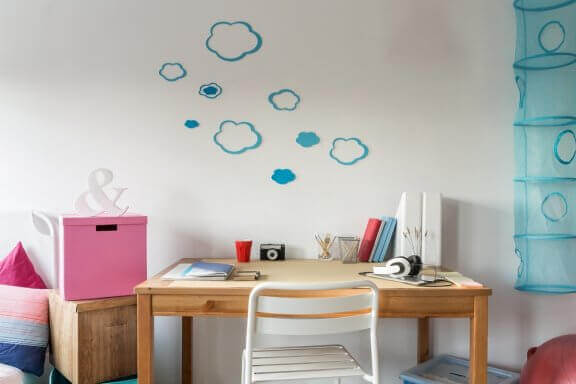 Skrivebord til børn.