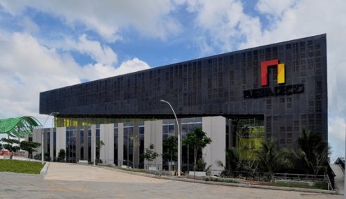 en bygning med fibercement sidings