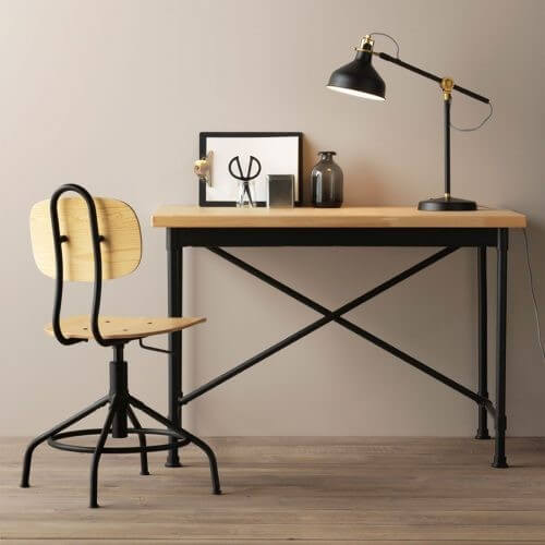 Et naturligt skrivebord fra IKEA