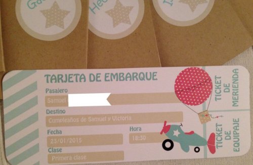 et boardingkort som invitation