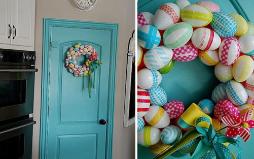 påskekranse til at dekorere døre med