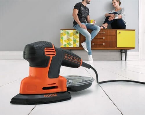 En Mouse-slibemaskine kan nå ind i de små hjørner