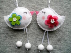 to søde fugle af filt