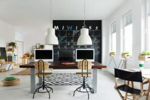 De bedste steder at placere et skrivebord i hjemmet