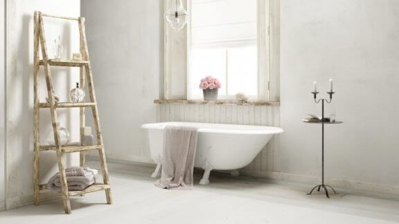 badeværelse med shabby chic stil