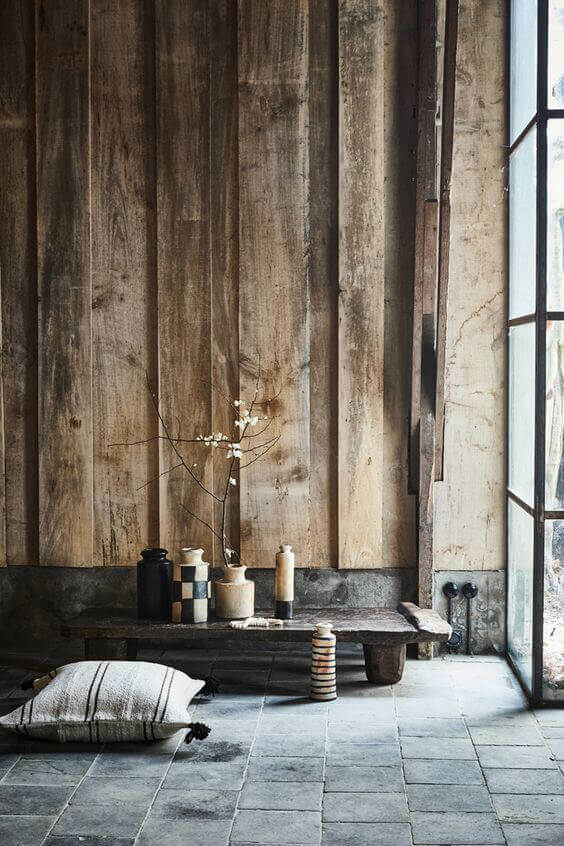 indretning med simple materialer