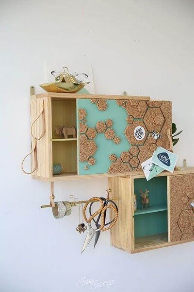 Hylder lavet af trækasser