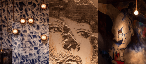 vægmalerier og graffiti