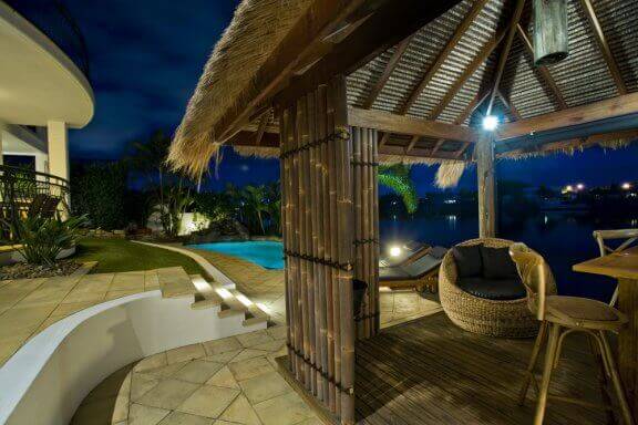 udendørs område med feriestemning