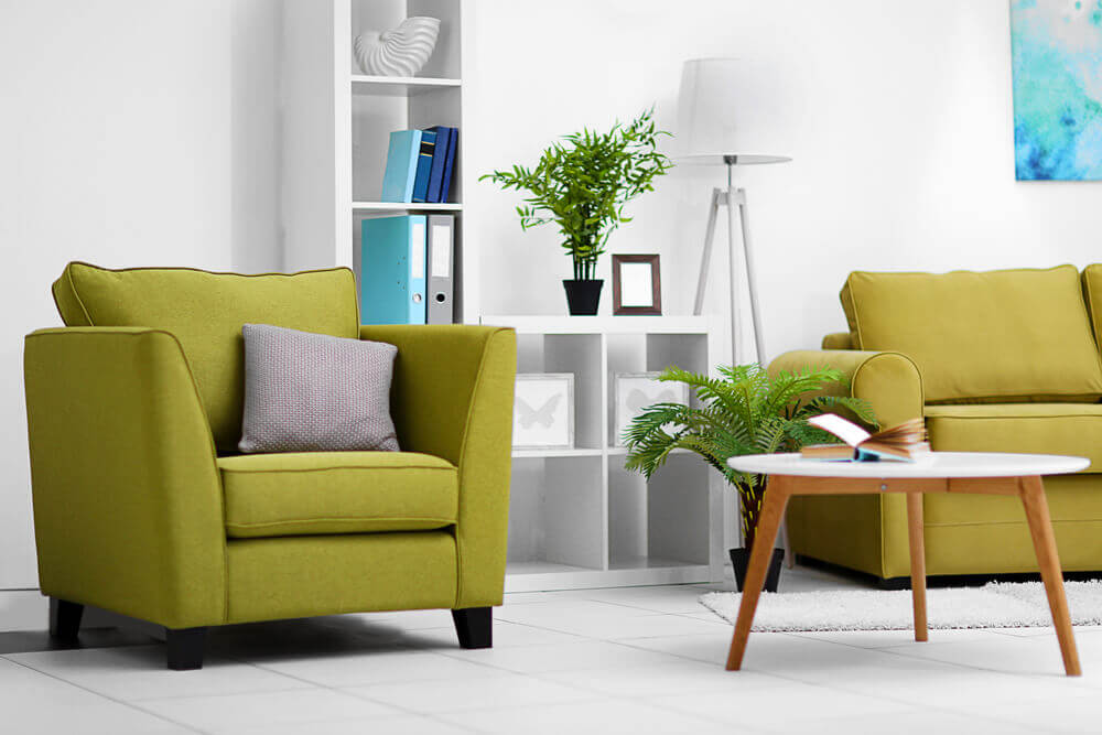 grøn sofa