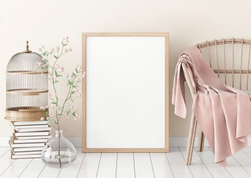 Flot vase med blomstergren