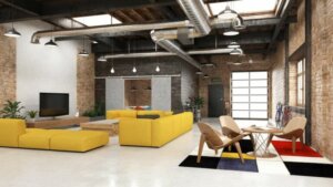 Industrielle loft lejligheder: urban dekoration