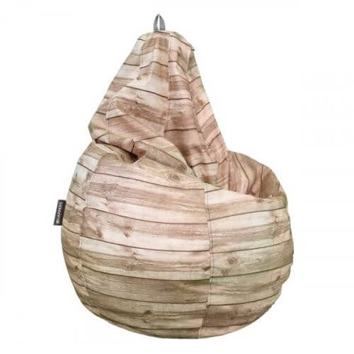 Pæreformet sækkestol i naturlige farver