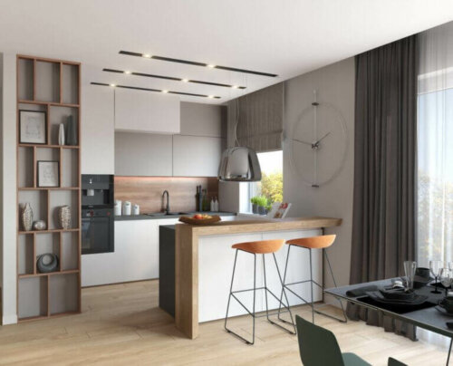 lille og moderne køkken