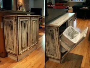 specialdesignede møbler gør det let at gemme dit affald væk