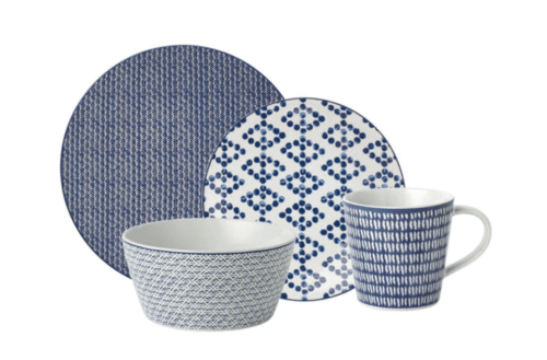 Bordservice i blå toner