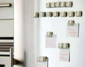 Et computertastatur som et dekorativt element