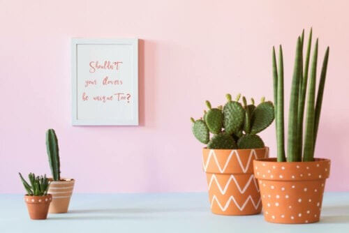 Lerkrukker pynter hjemmet