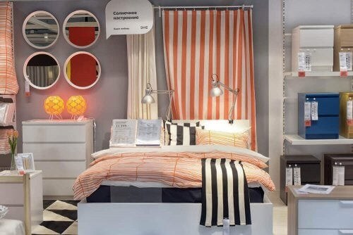 Udstillingssoveværelse i forretning