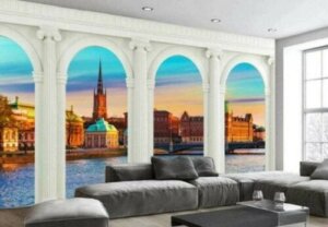 Sådan bruger du tapet til at udsmykke din stue