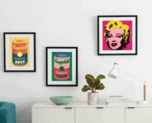 Husholdningsting baseret på kunst af Andy Warhol