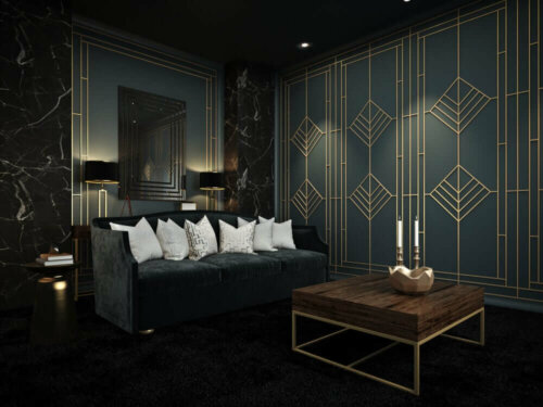 Art Deco med geometrisk design