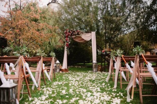 festdekorationer til bryllup med blomster