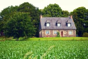 Hvilke materialer bliver brugt til at bygge landhuse?