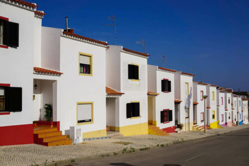 hvide huse på stribe