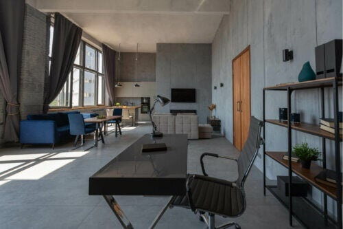 indretning af stort og åbent rum