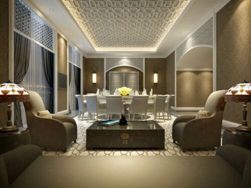 indretning af formel stue