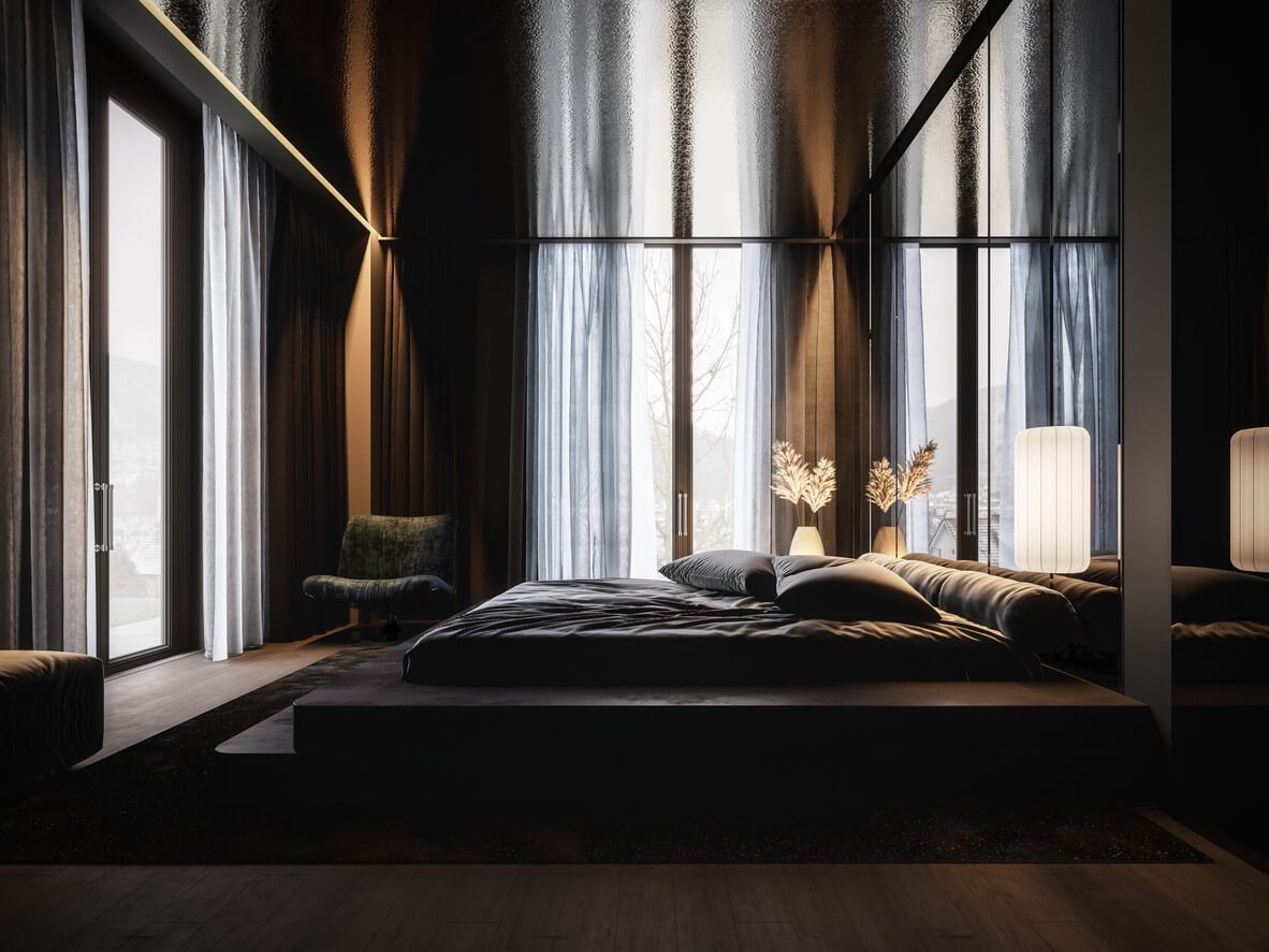 Et mørkt og sensuelt soveværelse